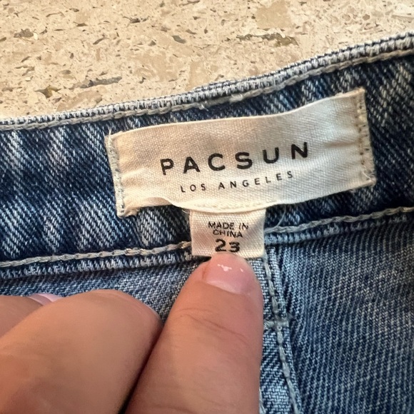 PacSun Acid-Washed Distressed Skirt Size 00 - Picture 4 of 4